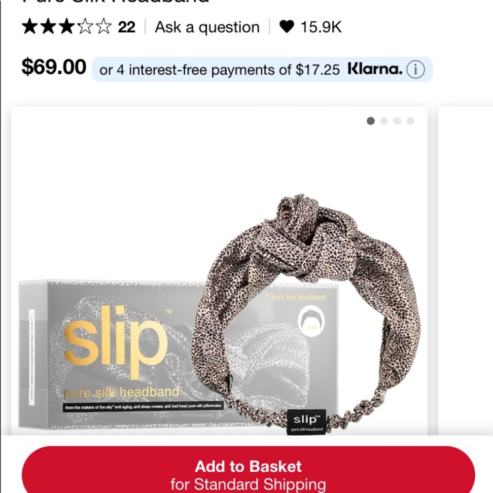 Slip headband new never used